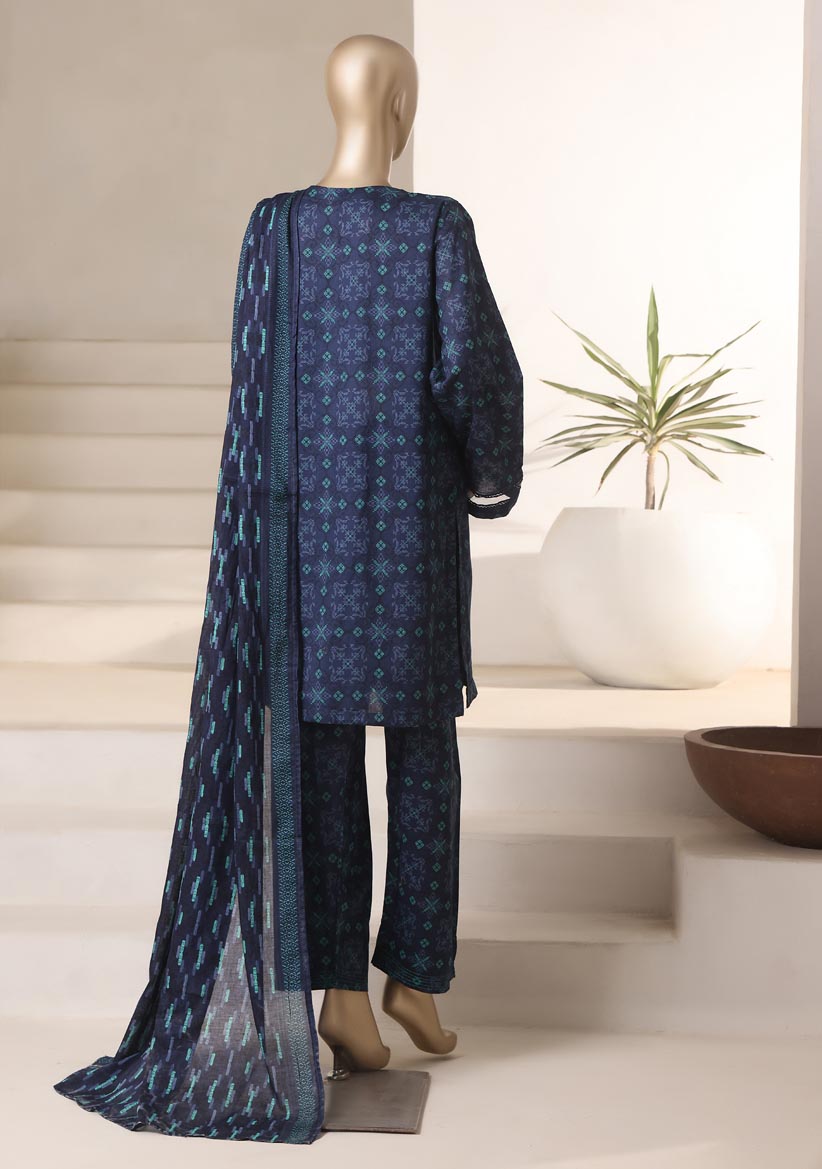 HZ Textile Ready to Wear Rozaana Cambric Printed 3PC Collection 2025 D-08