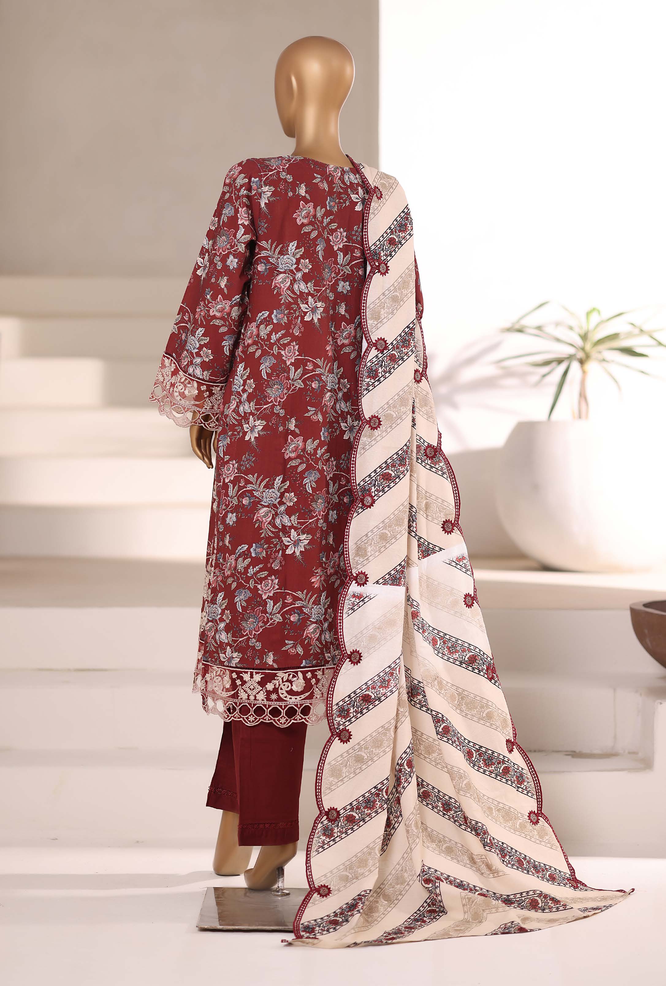 SADABAHAR RTW SIGNATURE KHADDAR EMBROIDERED 3PIECE COLLECTION 2025 SSKE -1105