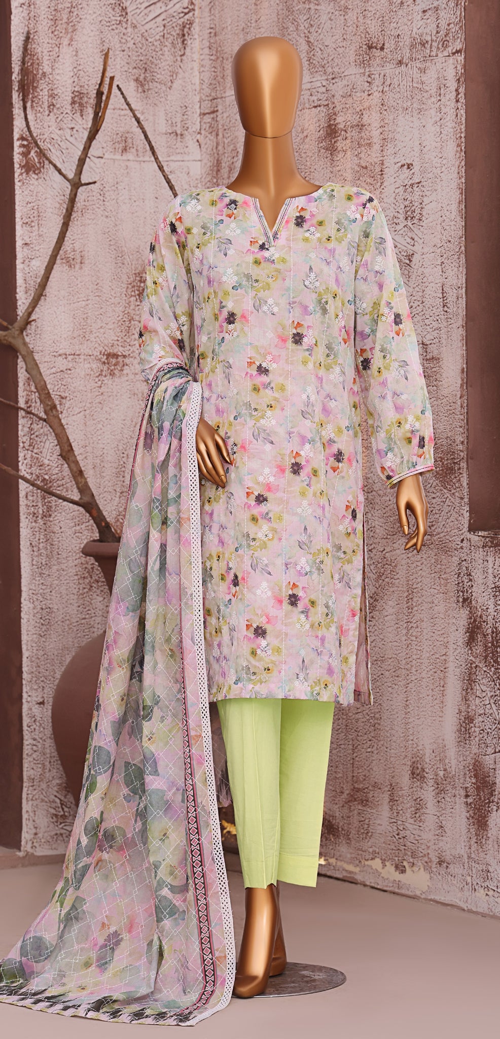 HZ Textile Unstitch Dhagakari Embroidered Collection 2025 D-05