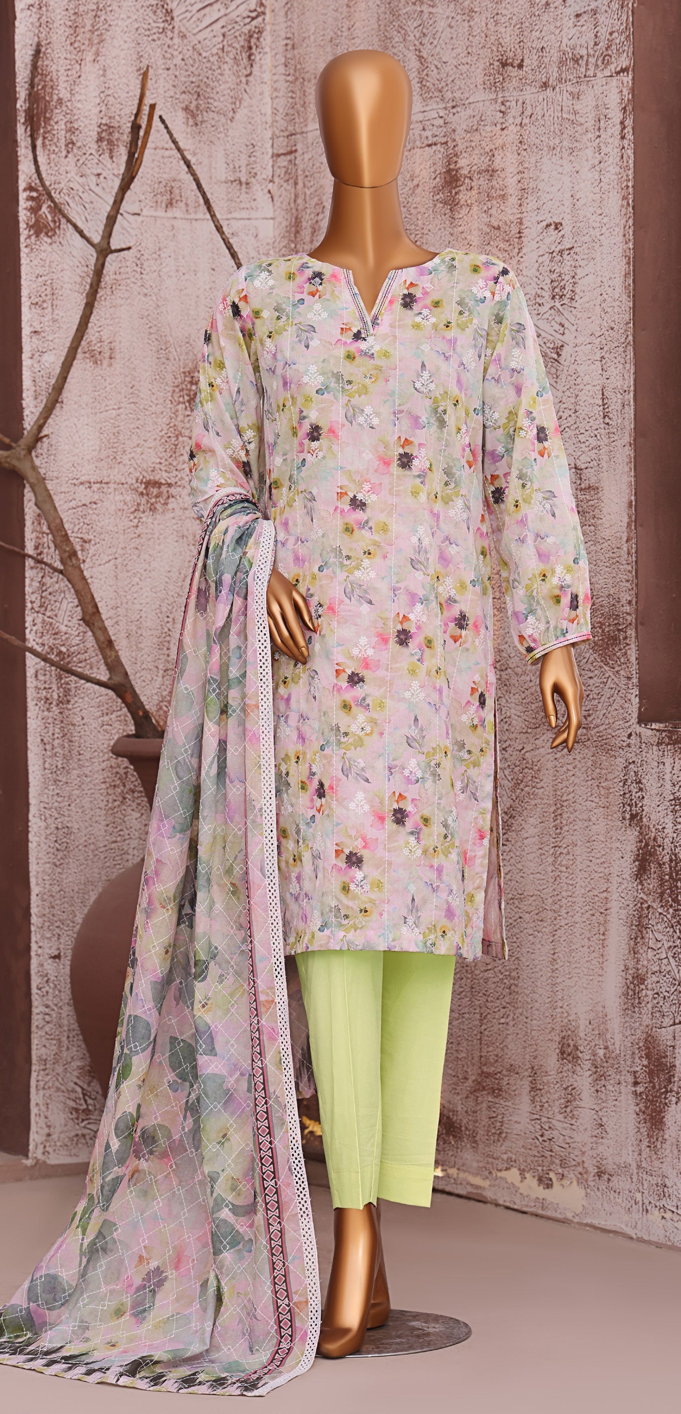 HZ Textile Unstitch Dhagakari Embroidered Collection 2025 D-05