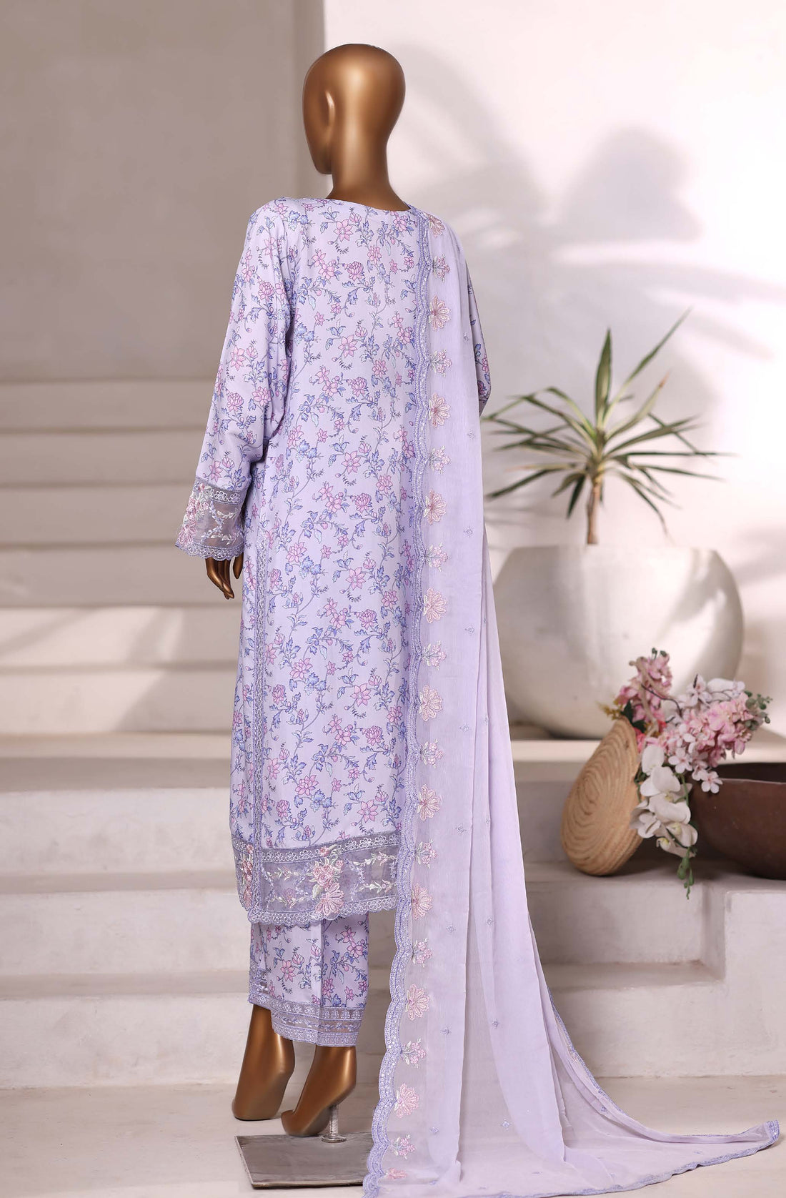 Sadabahar Luxury Viscose With Chiffon Embroidered Dupatta 3pcs Stitched Collection 2025 0-05