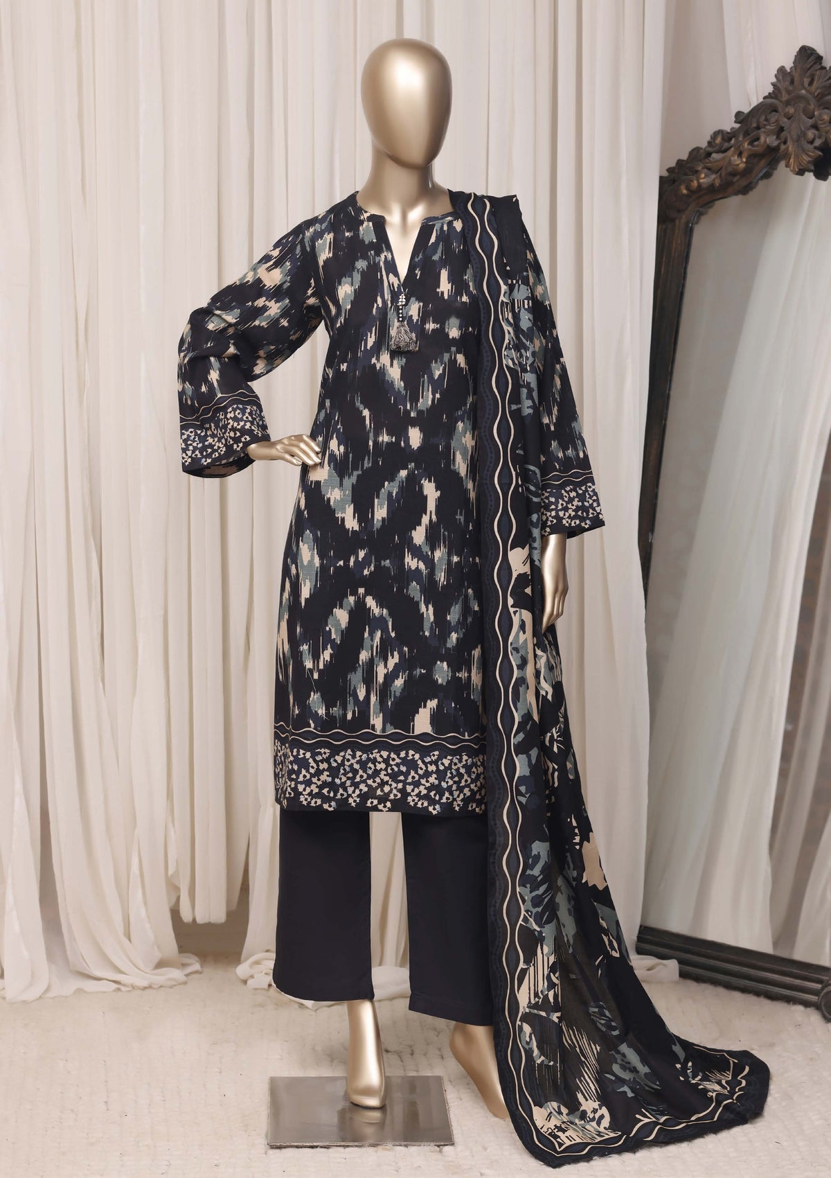Sadabahar Signature Festive Khaddar Embroidery 3piece  stitched Collection 2026 D-05