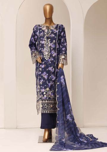 Sadabahar Luxury Lawn Festive Signature Heavy Embroidered With Digital Chiffon Embroidered Dupatta 3 Piece stitched Ready To Wear Collection 2026 D-05
