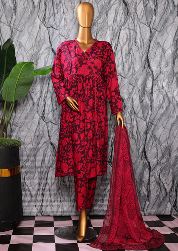 HZ Textile Unstitched Full Suit Linen Wintry Collection 25 D-05