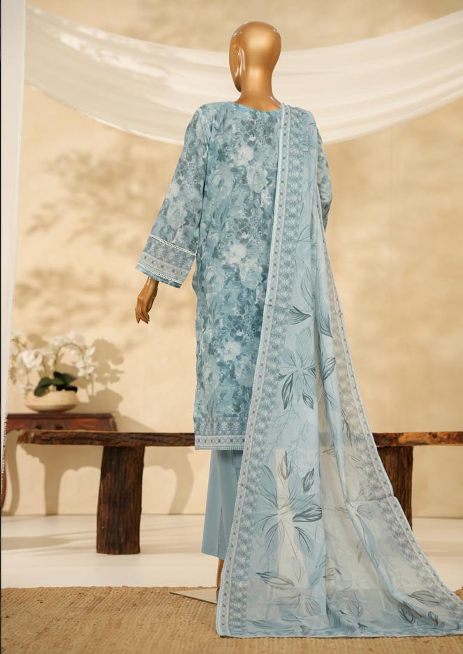 HZ Textile Ready to Wear PRINTKARI CAMBRIC Chikankari 3PC Collection 2025 D-08