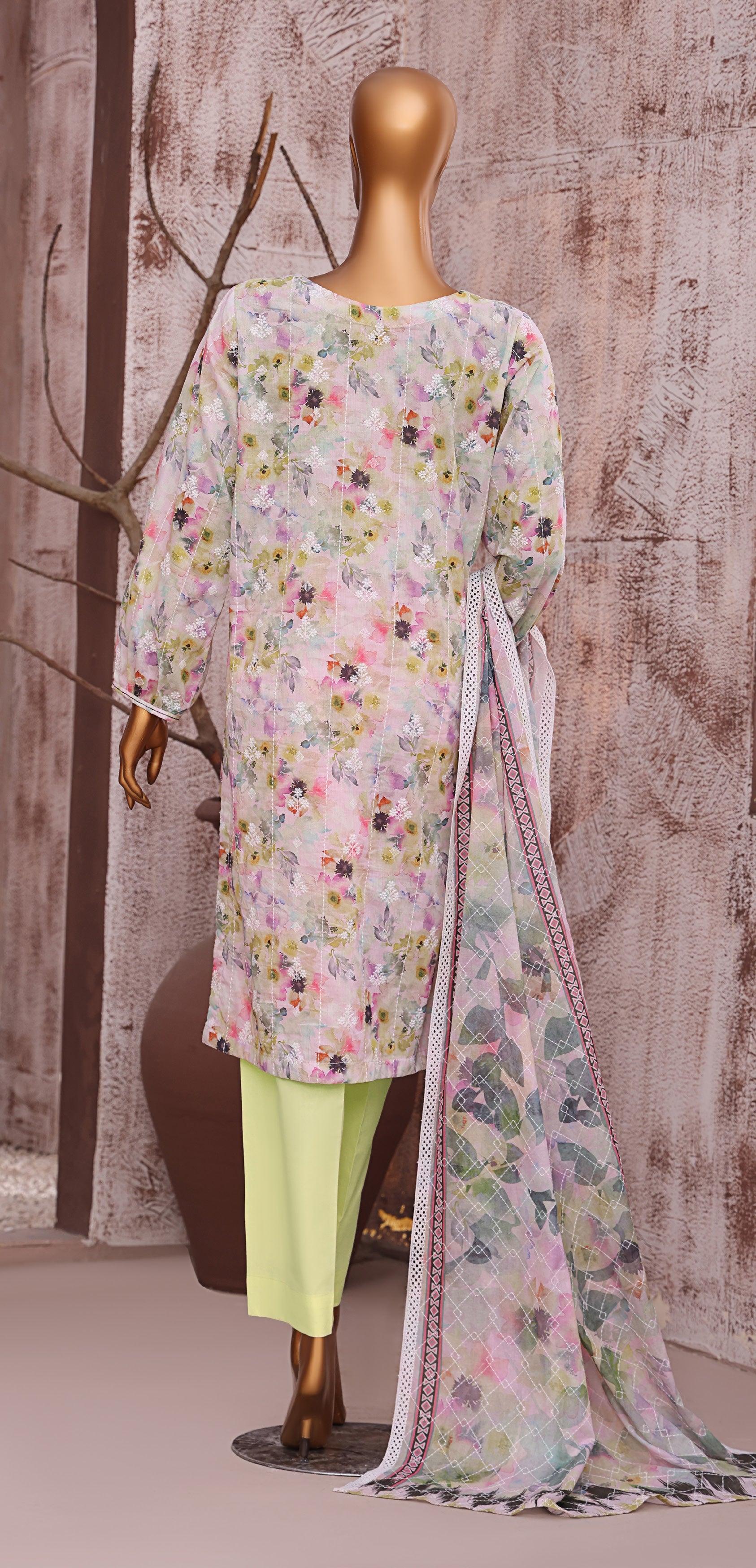 HZ Textile Unstitch Dhagakari Embroidered Collection 2025 D-05