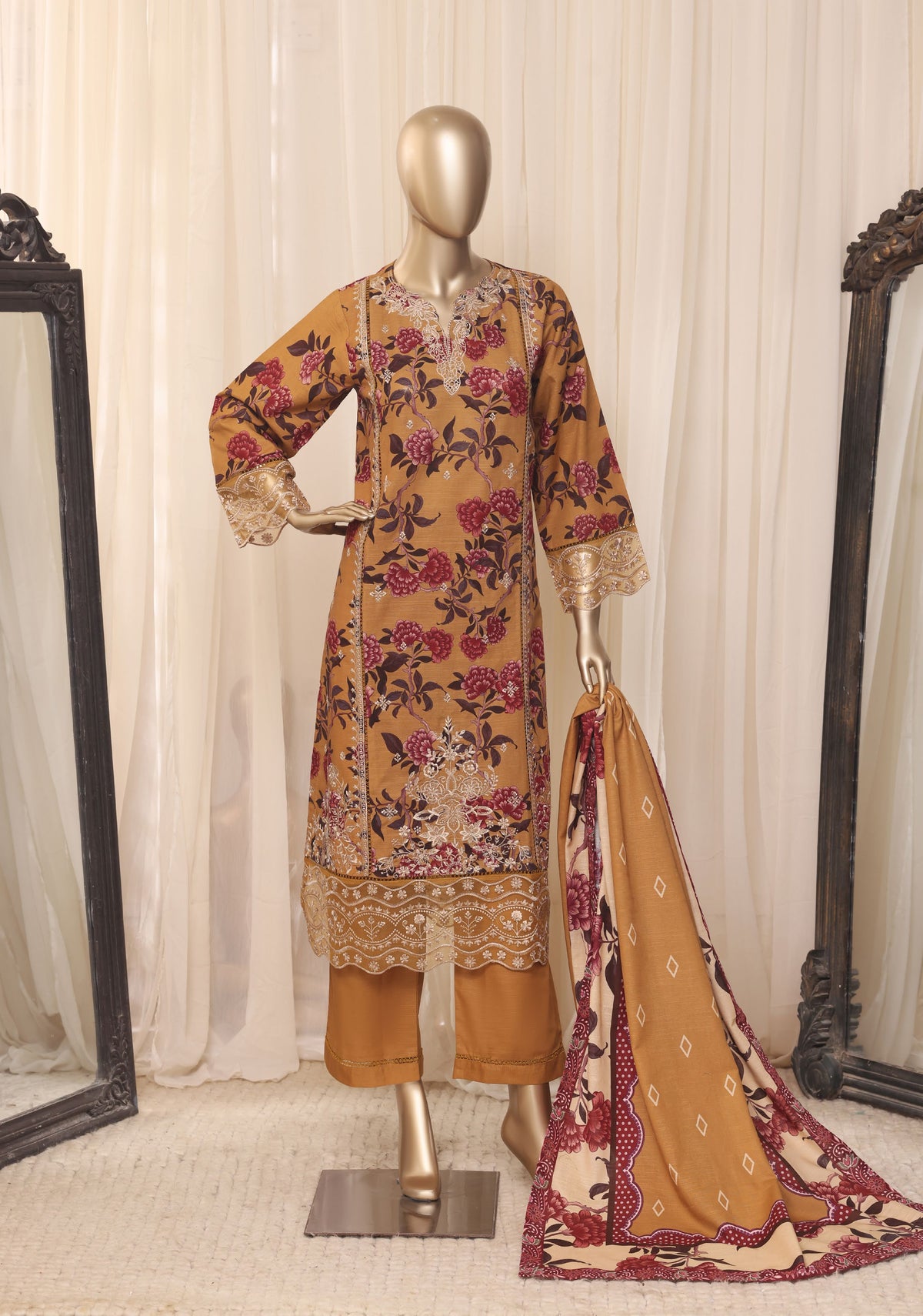 Sadabahar Luxury Khaddar Printed 3piece  stitched Vol-05 Collection 2026 D-05