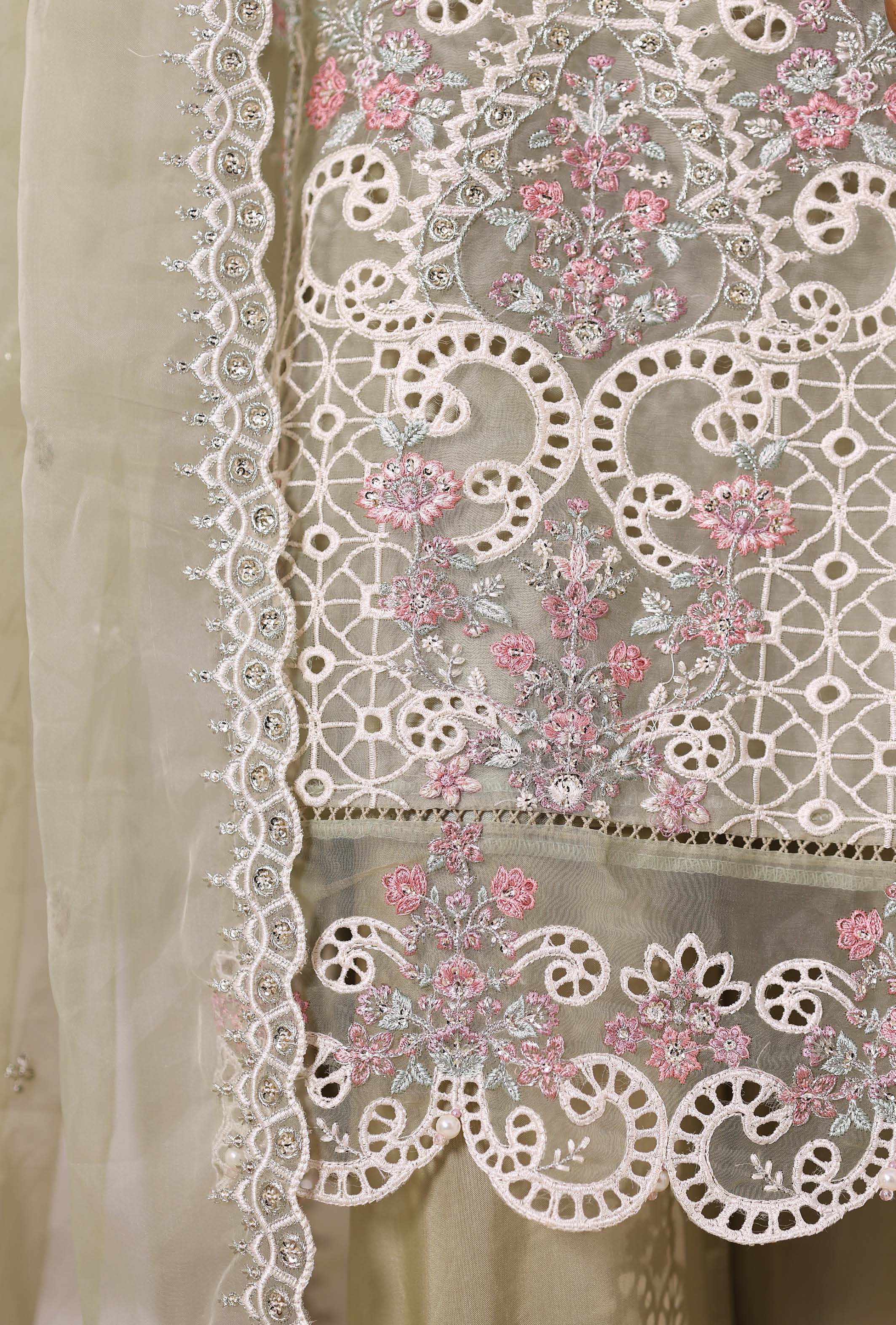 SADABAHAR LUXURY FORMAZ FESTIVE MAHPARA VOL-18 ORGANZA "EMBROIDERED 3 PIECE STITCHED COLLECTION 2025 D-05