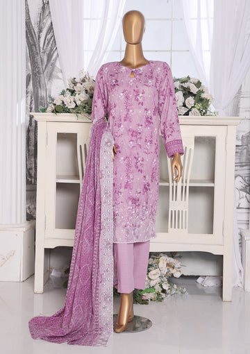 HZ Textile UNSTITCH Khadder Embroidered Chikankari With Embroidered Khadder Dupatta 3Piece Unstitched Collection _2025 D-06