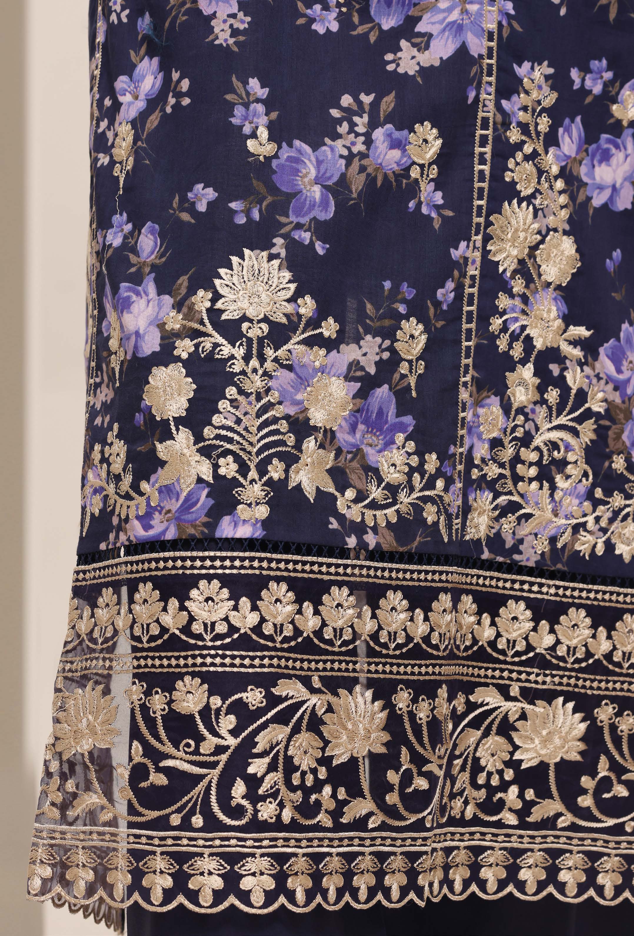 Sadabahar Luxury Lawn Festive Signature Heavy Embroidered With Digital Chiffon Embroidered Dupatta 3 Piece stitched Ready To Wear Collection 2026 D-05