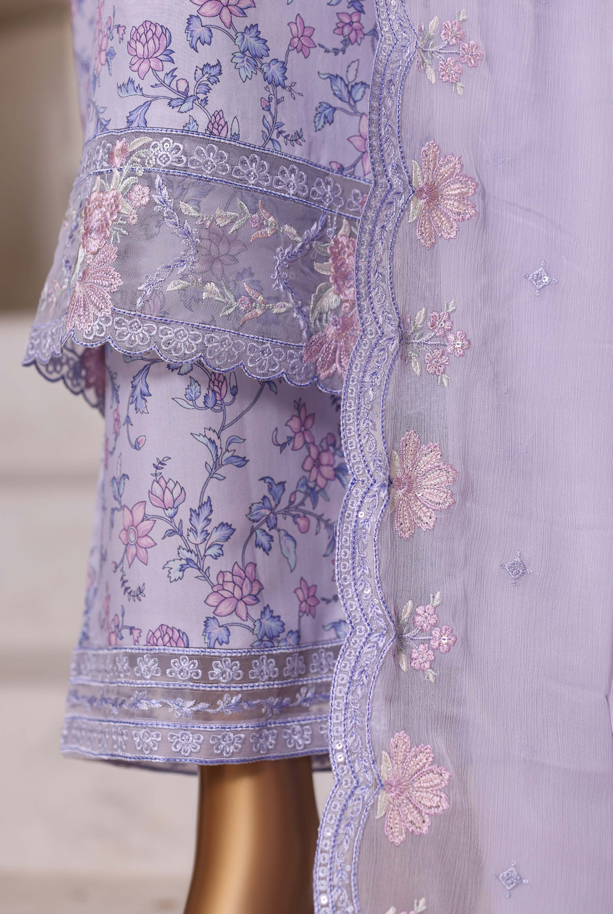 Sadabahar Luxury Viscose With Chiffon Embroidered Dupatta 3pcs Stitched Collection 2025 0-05