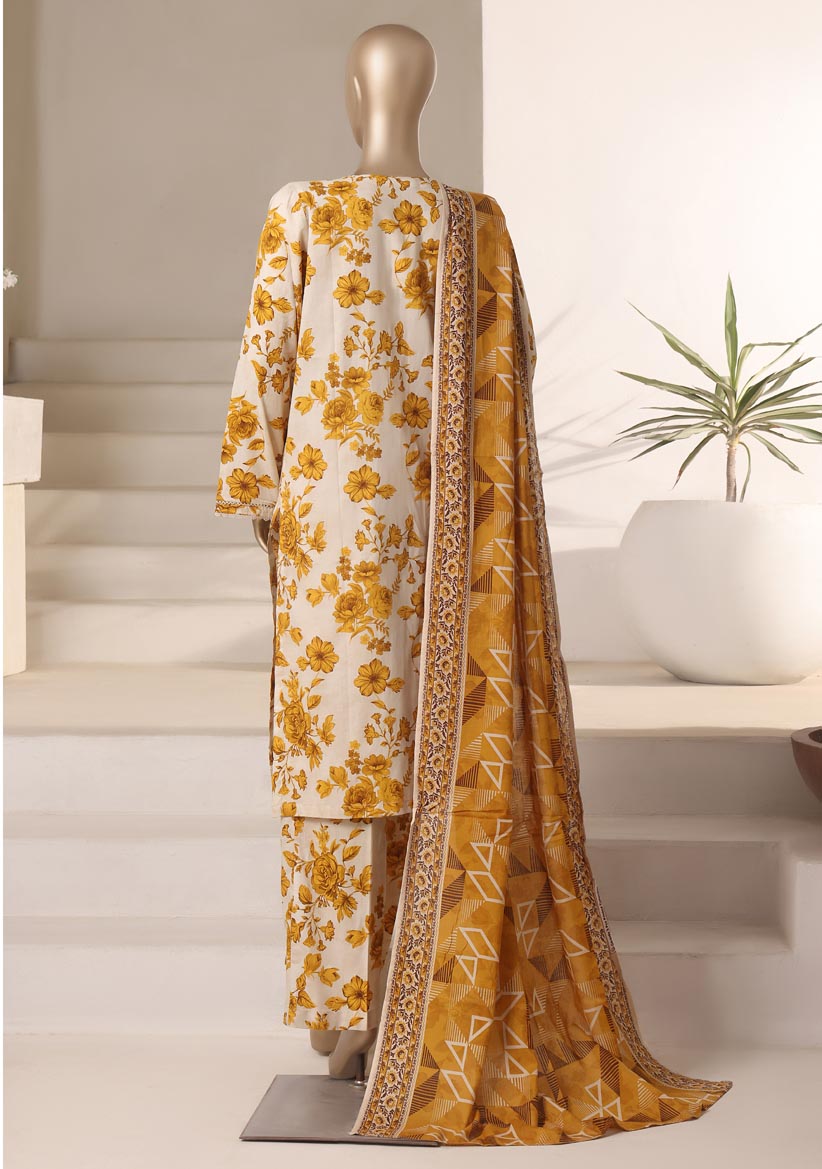 HZ Textile Ready to Wear Rozaana Cambric Printed 3PC Collection 2025 D-09