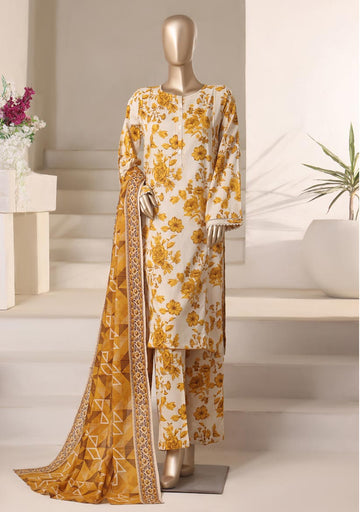 HZ Textile Ready to Wear Rozaana Cambric Printed 3PC Collection 2025 D-09