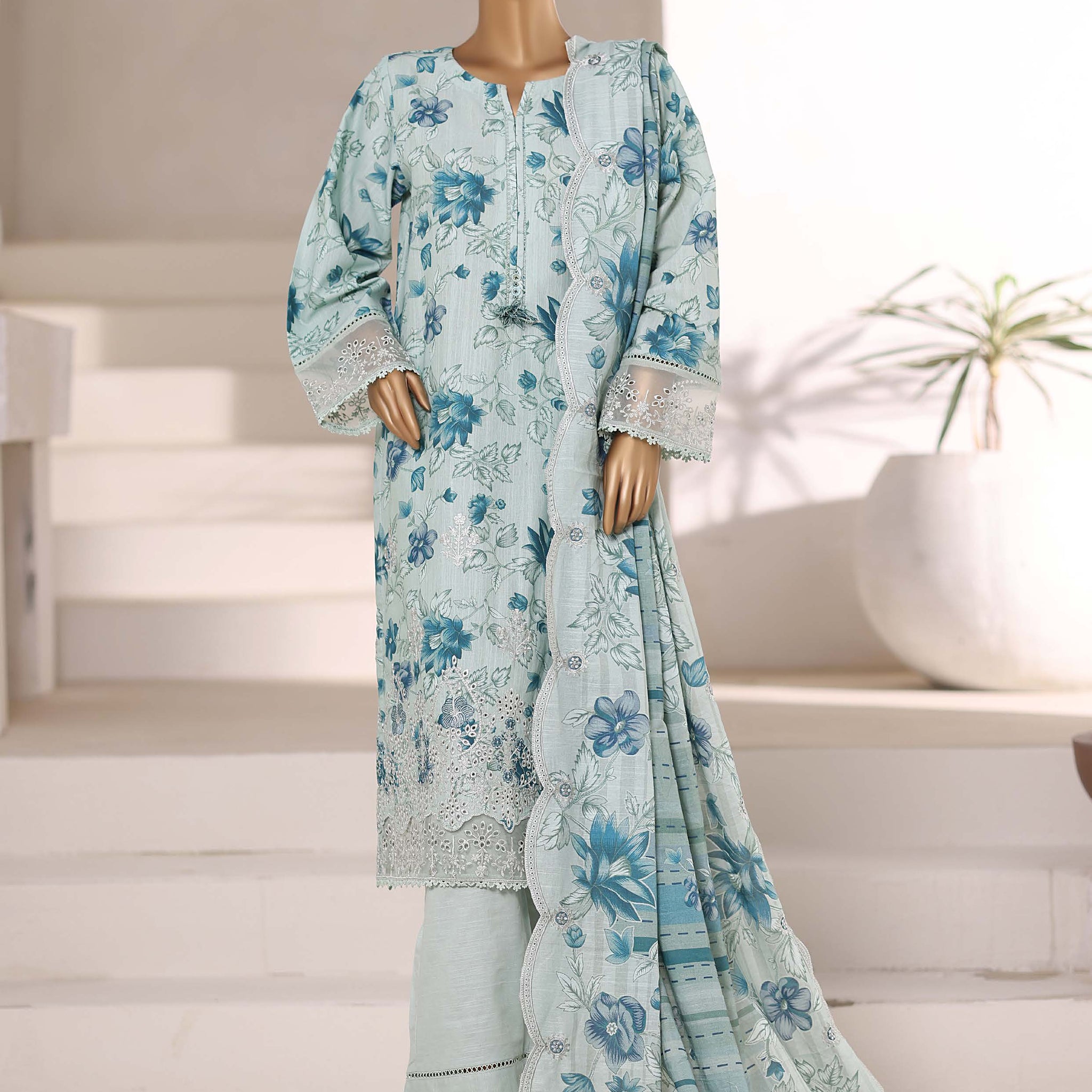 SADABAHAR RTW SIGNATURE KHADDAR EMBROIDERED 3PIECE COLLECTION 2025 SSKE -1103