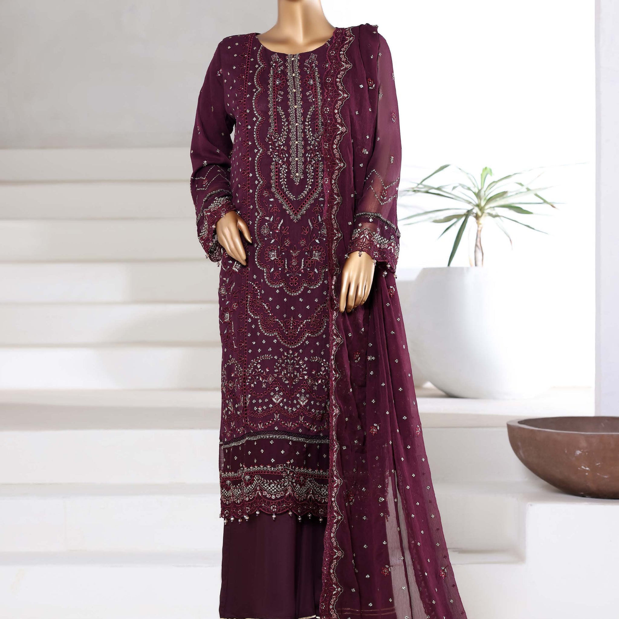 SADABAHAR Luxury Chiffon Afsanay Vol 14 3Piece Collection 2025 SAFC -1006