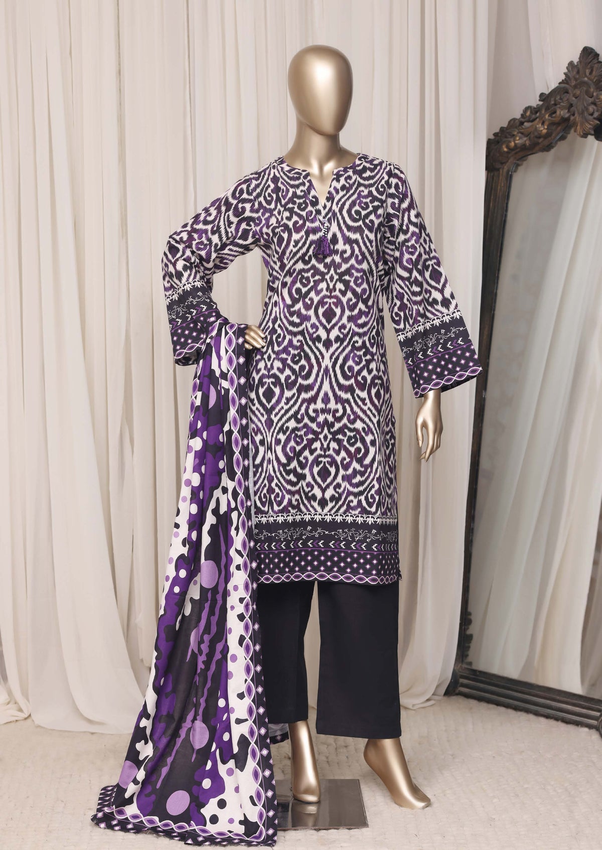 Sadabahar Signature Festive Khaddar Embroidery 3piece  stitched Collection 2026 D-06