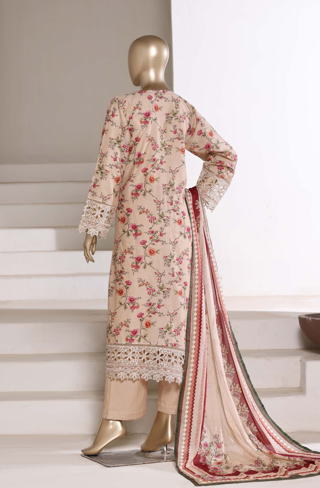 Sadabahar luxury long length Embroidery lawn 3piece stitched collection D-06