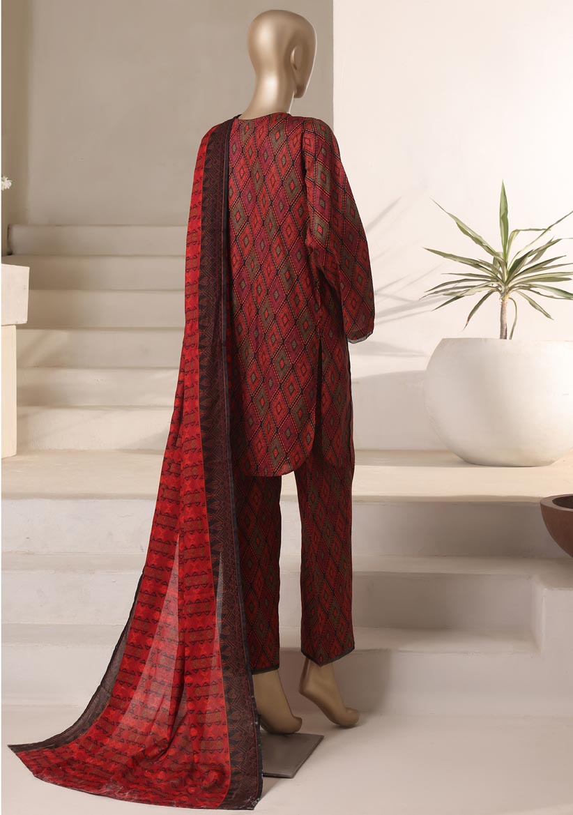 HZ Textile Ready to Wear Rozaana Cambric Printed 3PC Collection 2025 D-10