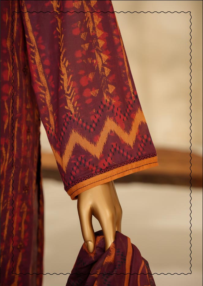 HZ Textile Ready to Wear PRINTKARI CAMBRIC Chikankari 3PC Collection 2025 D-10