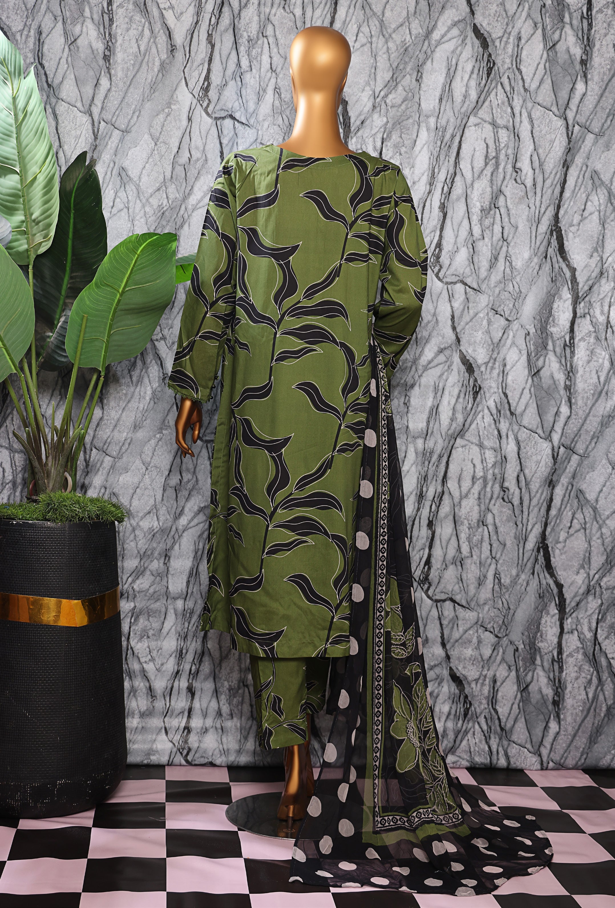 HZ Textile Unstitched Full Suit Linen Wintry Collection 25 D-06