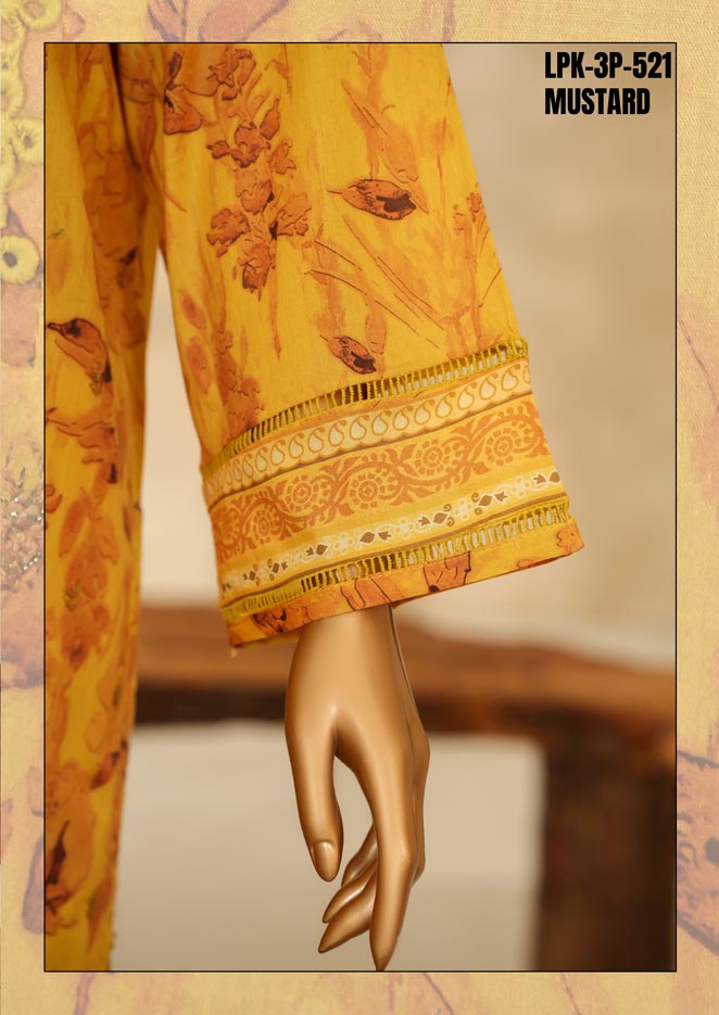 HZ Textile Ready to Wear PRINTKARI CAMBRIC Chikankari 3PC Collection 2025 D-01