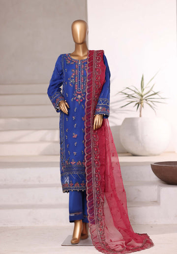 SADABAHAR LUXURY FORMAZ FESTIVE MAHPARA VOL-18 ORGANZA "EMBROIDERED 3 PIECE STITCHED COLLECTION 2025 D-01