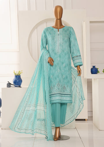 HZ Textile UNSTITCH Premium Embroidered Collection 2025 D-01