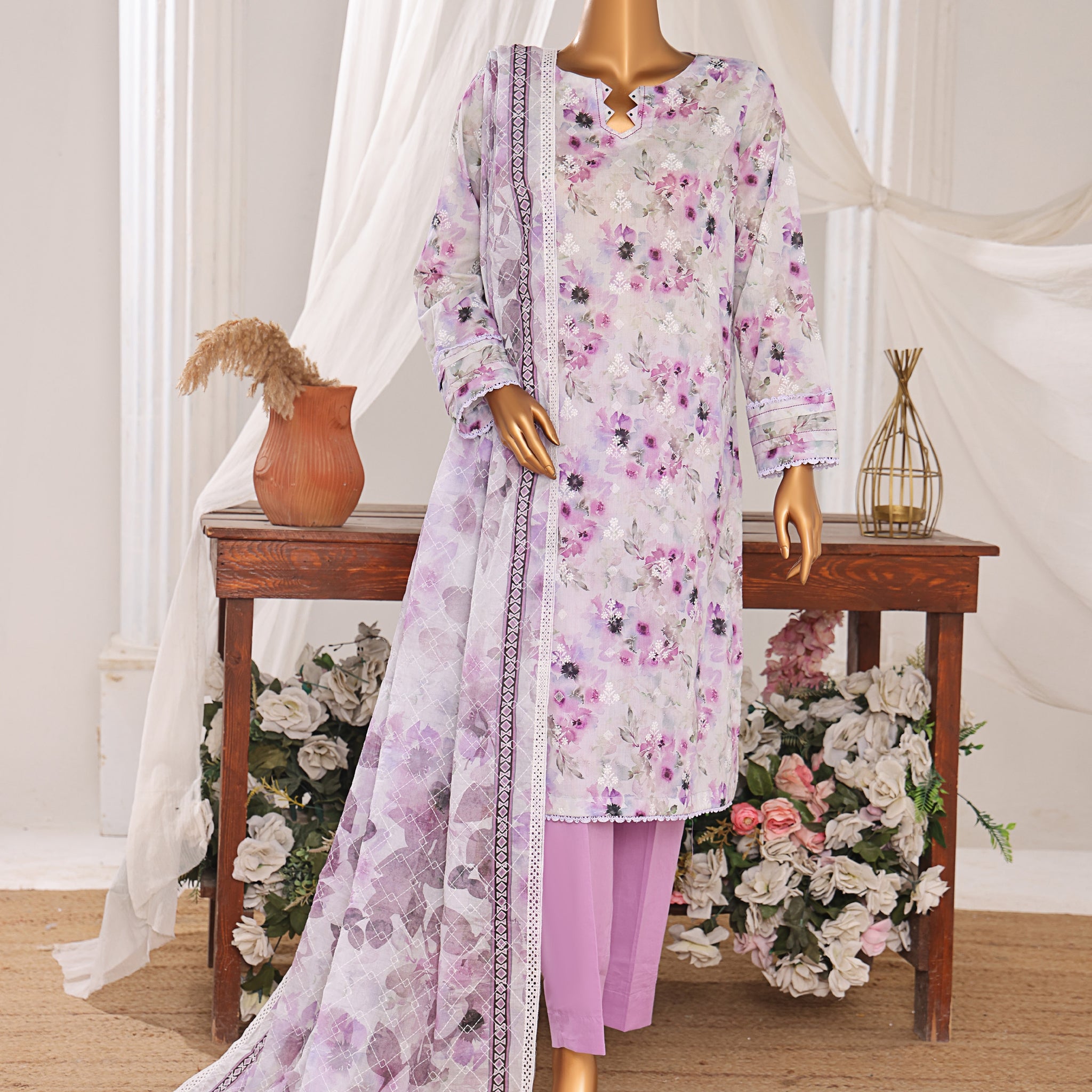 HZ Textile Unstitch Dhagakari Embroidered Collection 2025 D-01