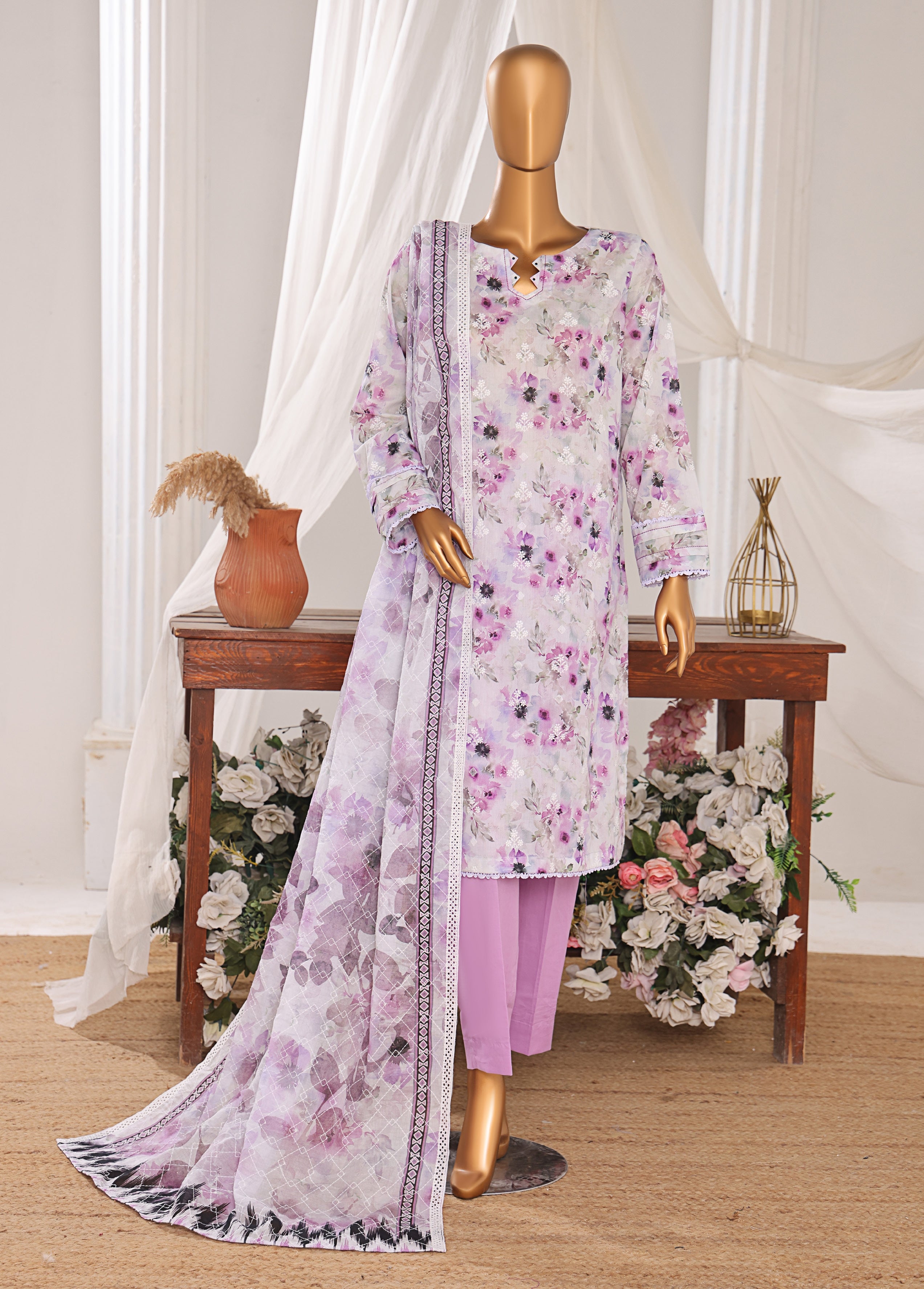 HZ Textile Unstitch Dhagakari Embroidered Collection 2025 D-01