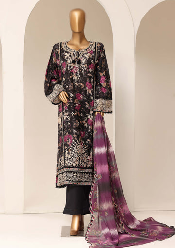 Sadabahar Luxury Lawn Festive Signature Heavy Embroidered With Digital Chiffon Embroidered Dupatta 3 Piece stitched Ready To Wear Collection 2026 D-01