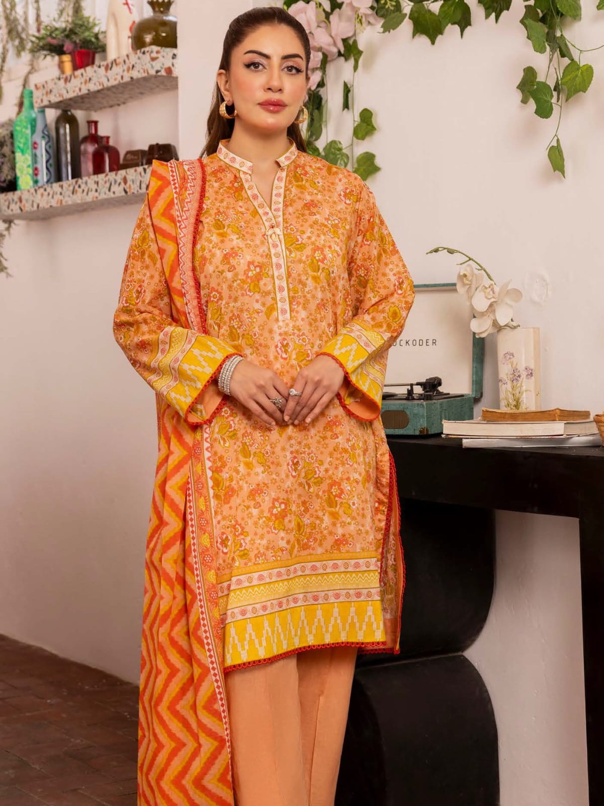 Gul Ahmed by Digital Printed 3pcs Unstitched Lawn Collection 2026 D-02