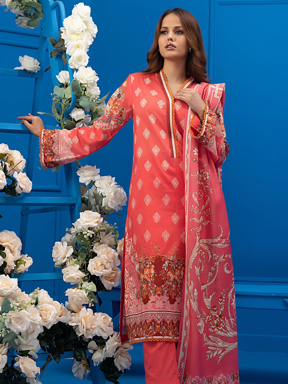 Gul Ahmed by Unstitched Printed Paper Cotton Collection 2026 D-01