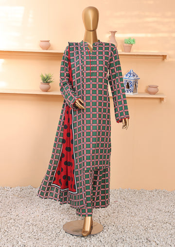 HZ Textile Unstitched Full Suit Linen Wintry Vol-4 Collection 25 D-05