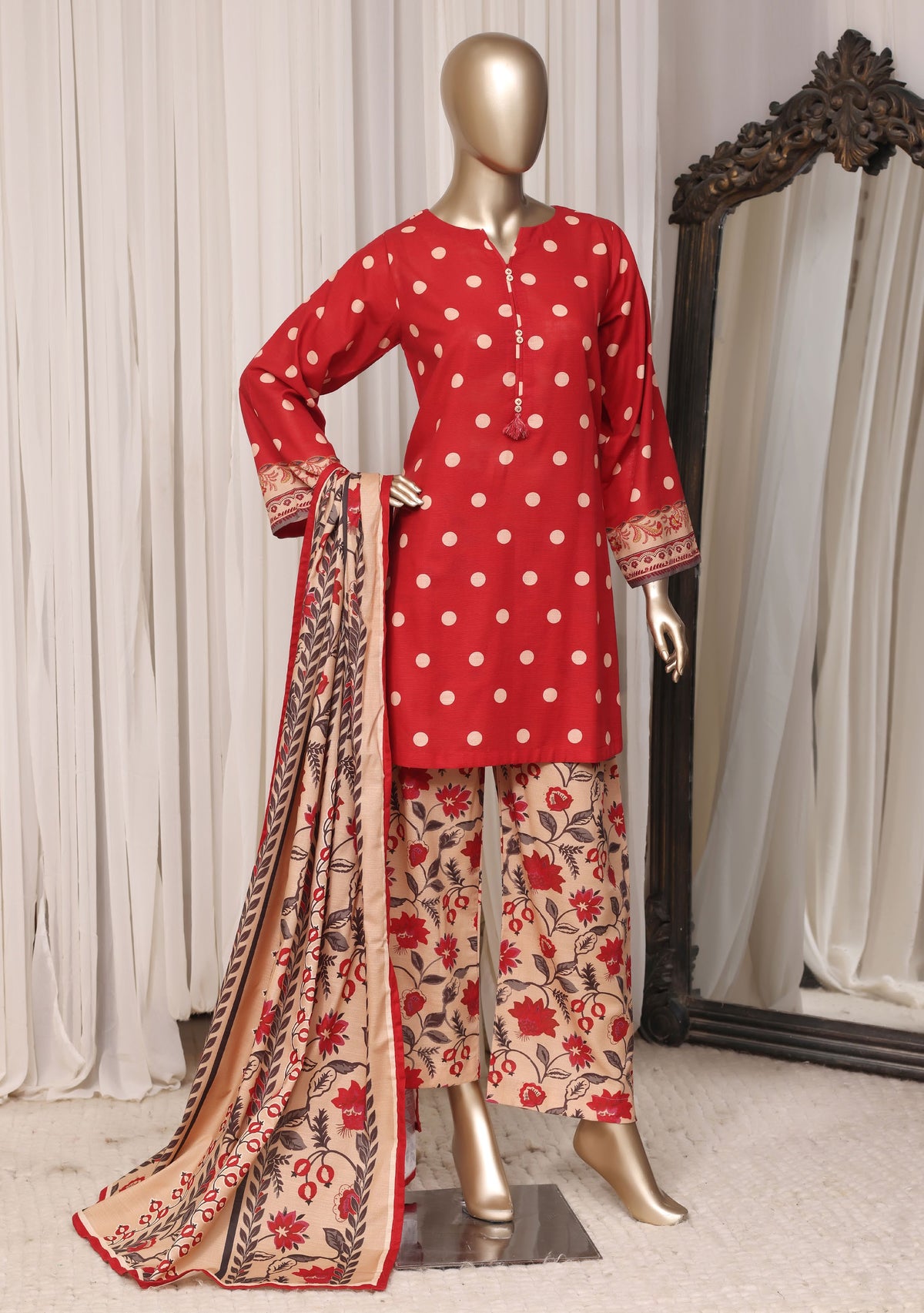 Sadabahar Luxury Khaddar Printed 3piece  stitched Vol-03 2026 D-07