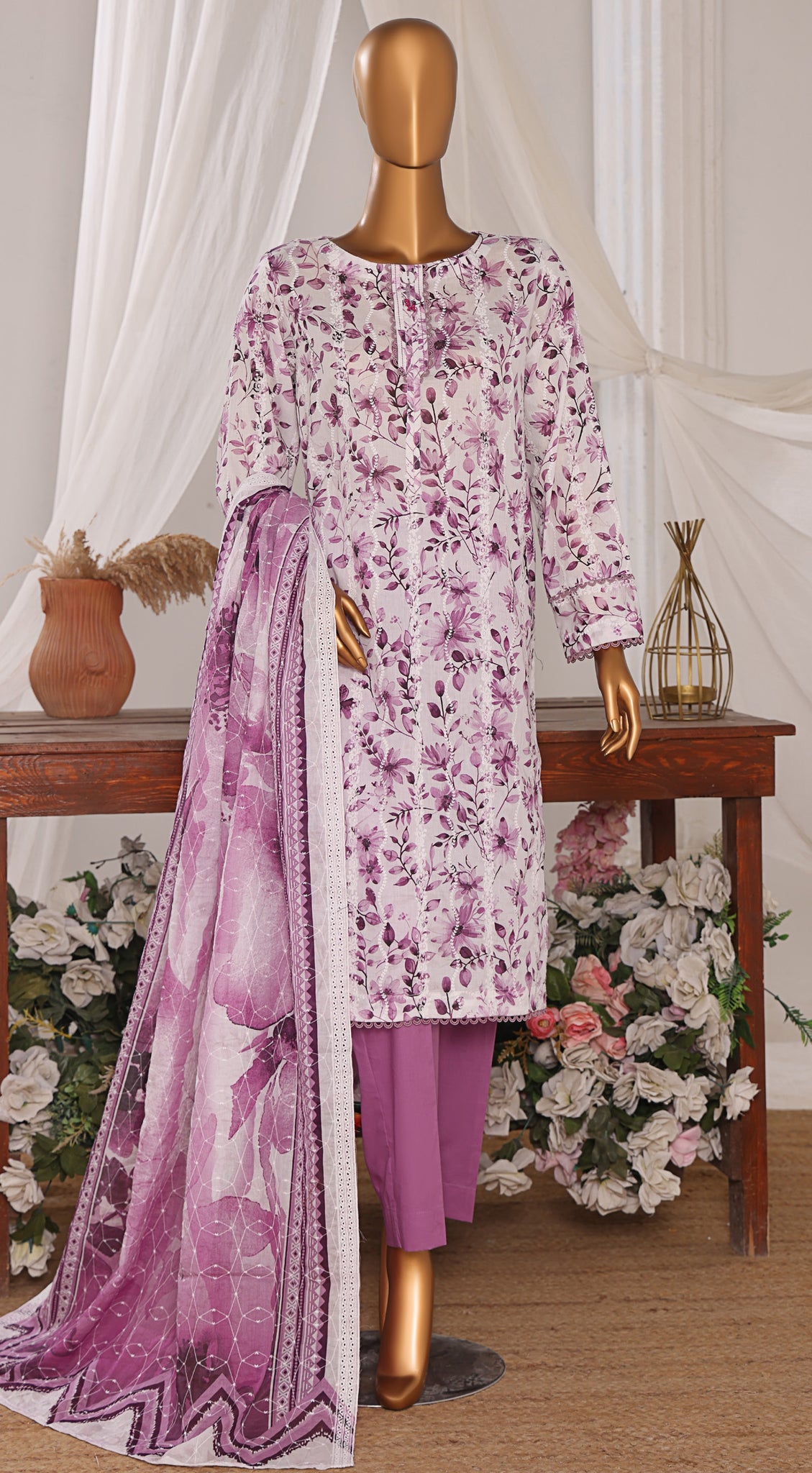 HZ Textile Unstitch Dhagakari Embroidered Collection 2025 D-07