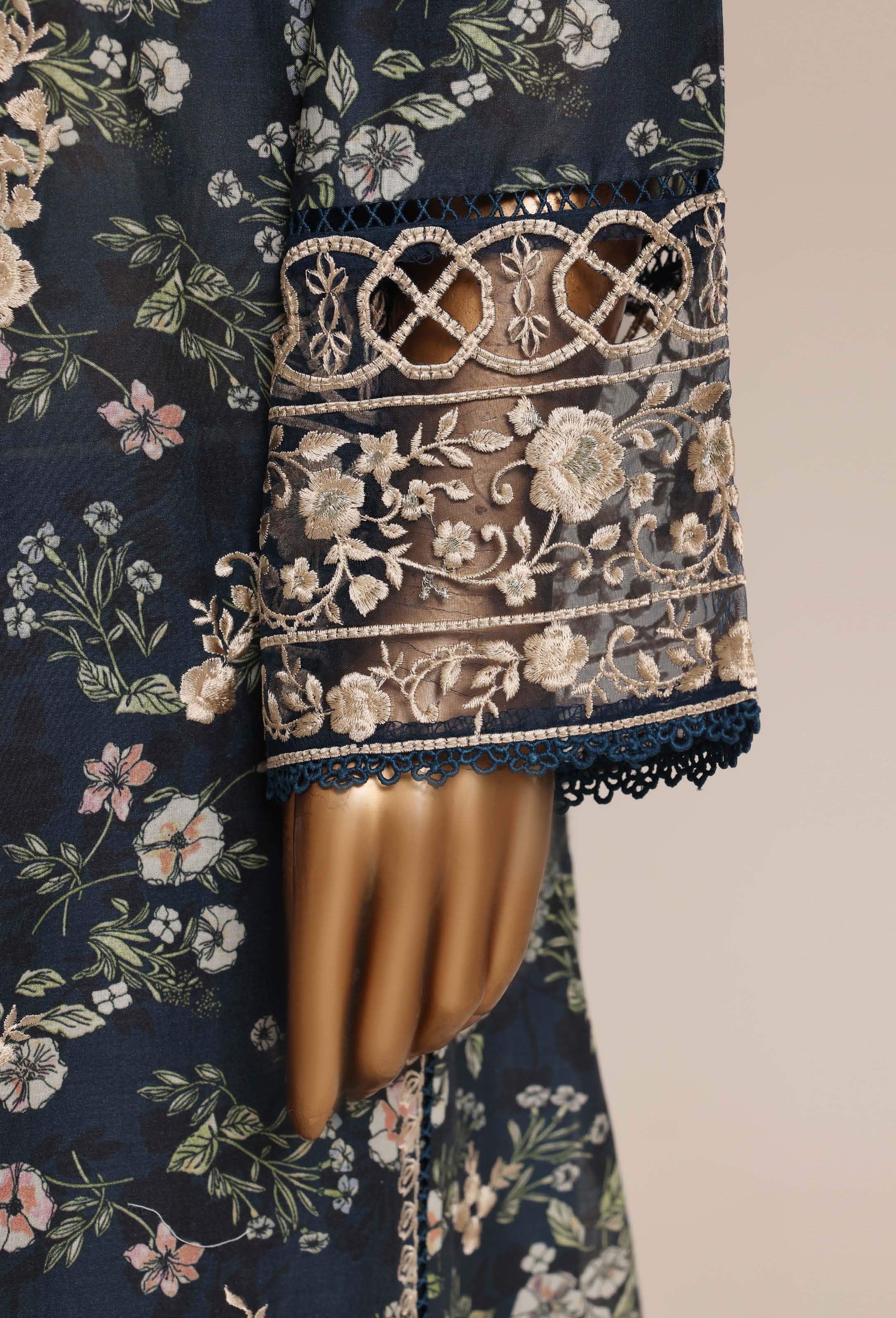 Sadabahar Luxury Lawn Festive Signature Heavy Embroidered With Digital Chiffon Embroidered Dupatta 3 Piece stitched Ready To Wear Collection 2026 D-07