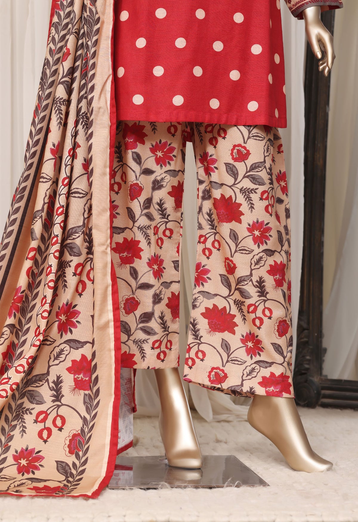 Sadabahar Luxury Khaddar Printed 3piece  stitched Vol-03 2026 D-07