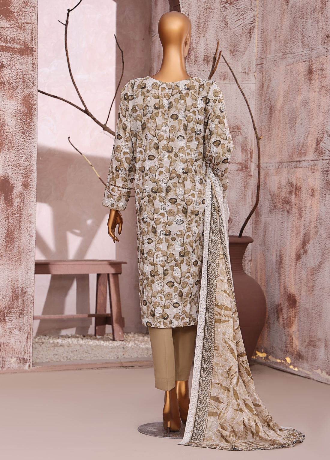 HZ Textile Unstitch Dhagakari Embroidered Collection 2025 D-08