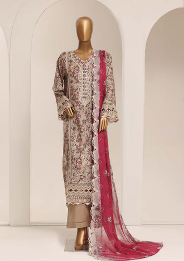 Sadabahar Luxury Lawn Festive Signature Heavy Embroidered With Digital Chiffon Embroidered Dupatta 3 Piece stitched Ready To Wear Collection 2026 D-08