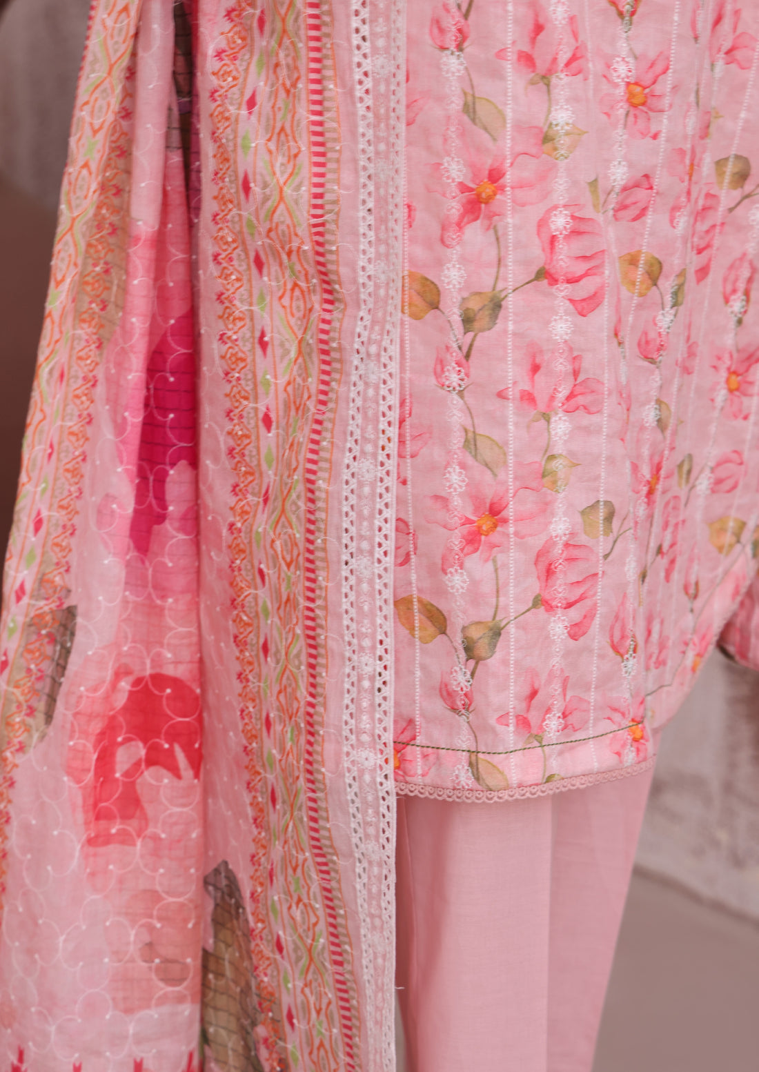 HZ Textile Unstitch Dhagakari Embroidered Collection 2025 D-09