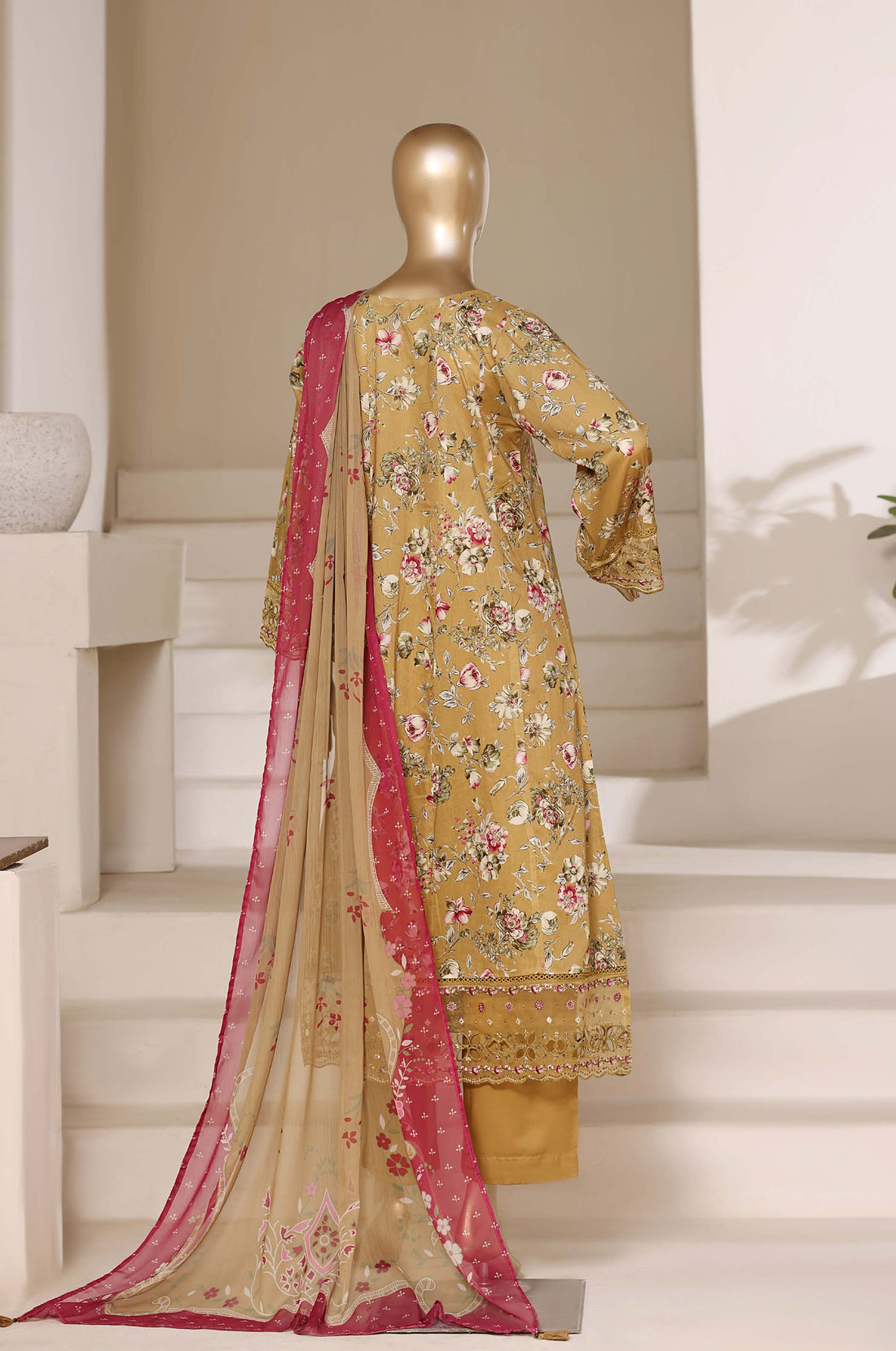 Sadabahar luxury Peplum Embroidery lawn 3piece stitched collection D-04