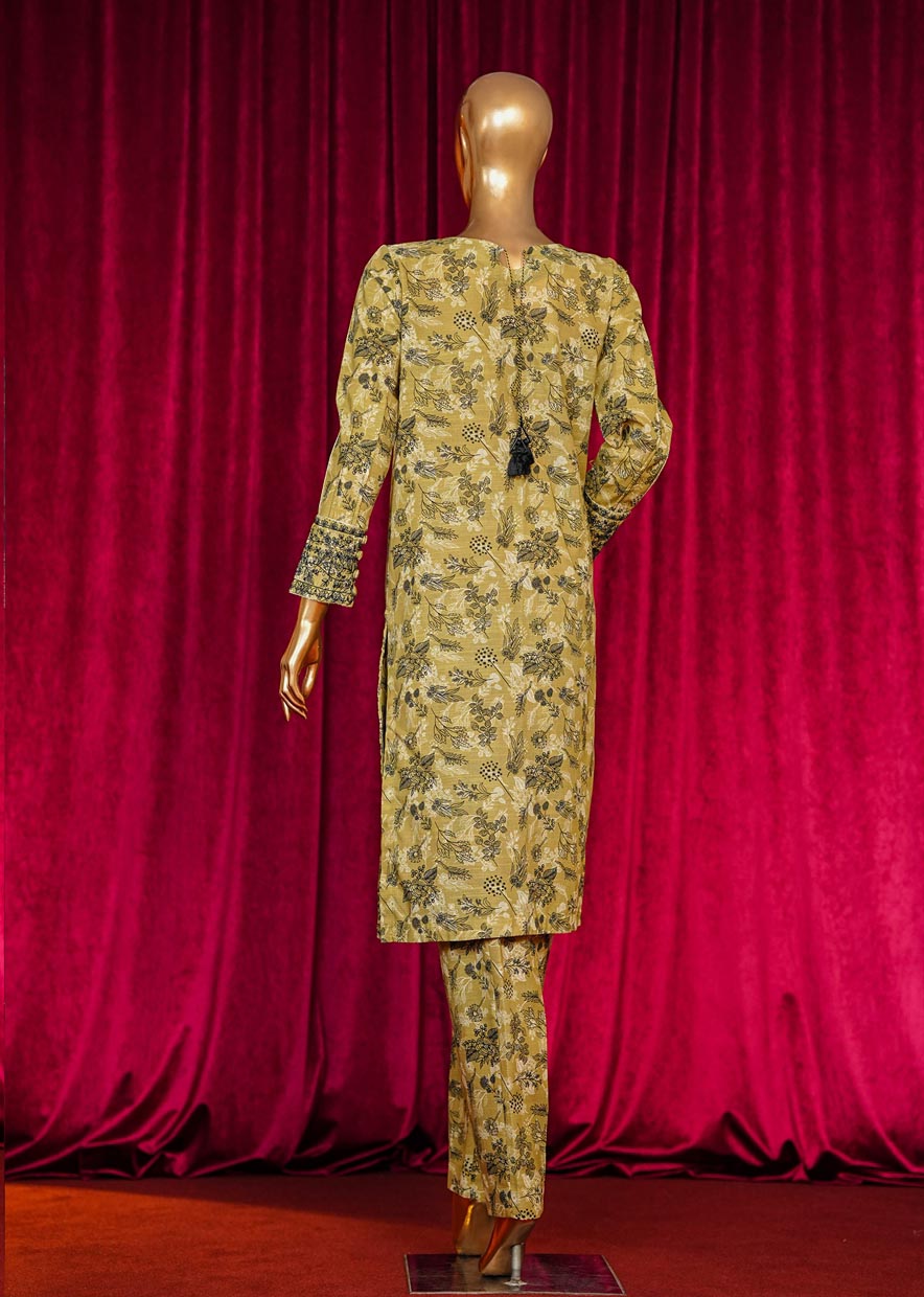 HZ Textile stitched Blooming Winter Khaddar 2Piece Co-ords Stitched Collection 2025 D-02