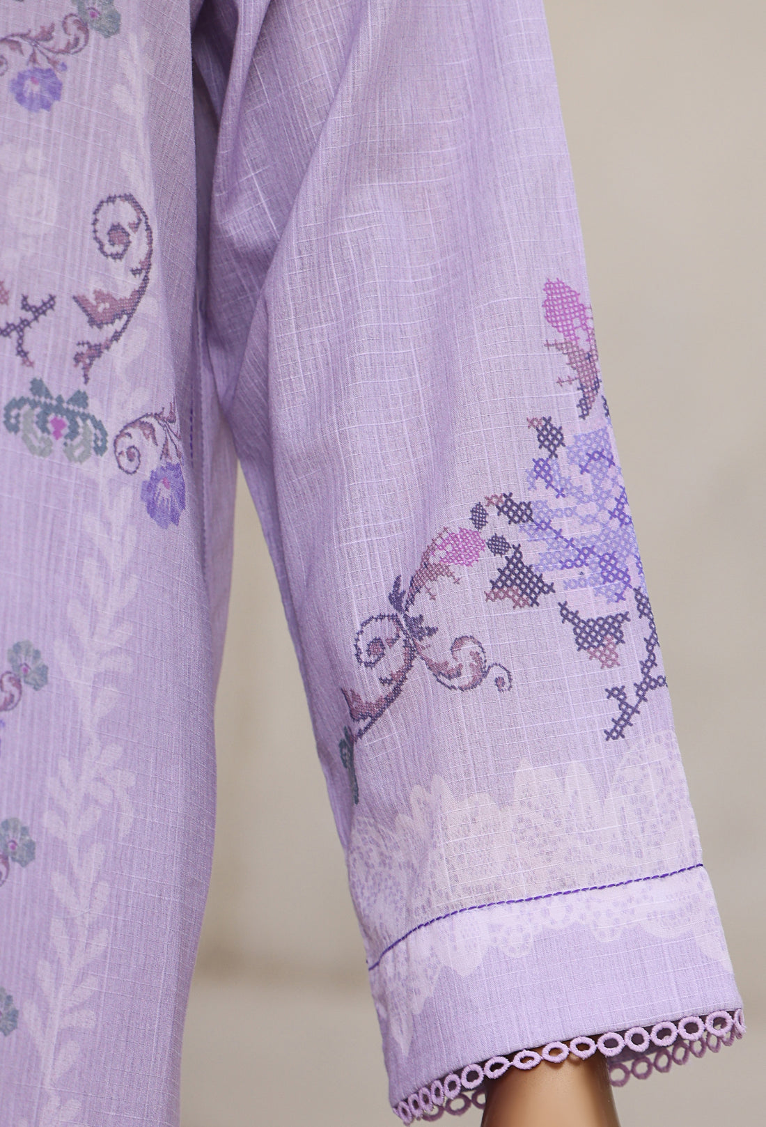 HZ Textile Unstitch Pre-winter Cross Slub with Cotton Printed Shirt Karandi lawn Printed Dupatta Collection 2025 D-01