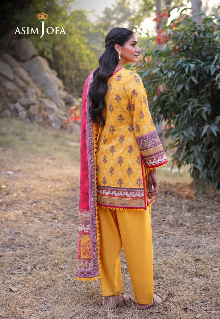 Unstitched by Asim Jofa 3 Pcs Digital Printed Lawn Shirt Collection 2026 D-02