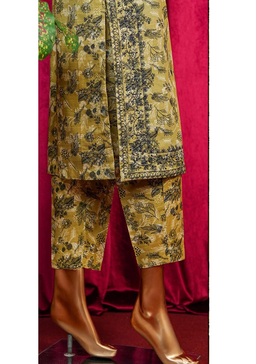 HZ Textile stitched Blooming Winter Khaddar 2Piece Co-ords Stitched Collection 2025 D-02