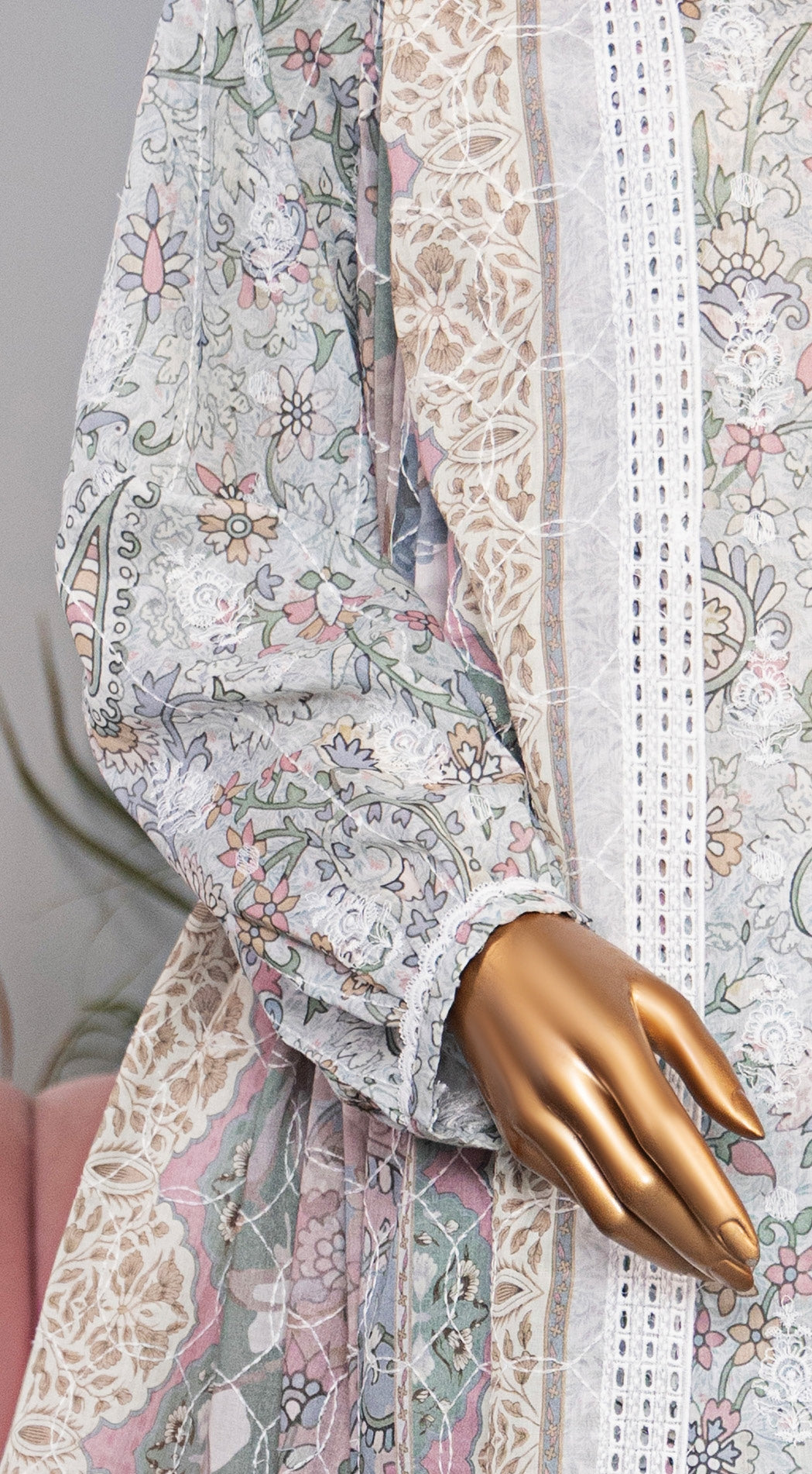 HZ Textile Unstitch Dhagakari Embroidered Collection 2025 D-10