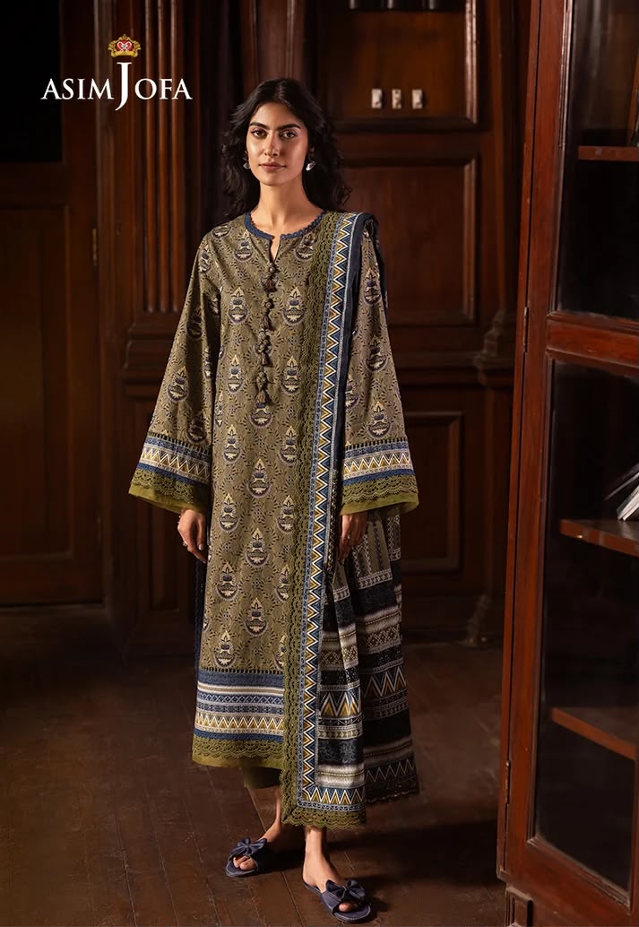 Unstitched by Asim Jofa 3 Pcs Digital Printed Lawn Shirt Collection 2026 D-03