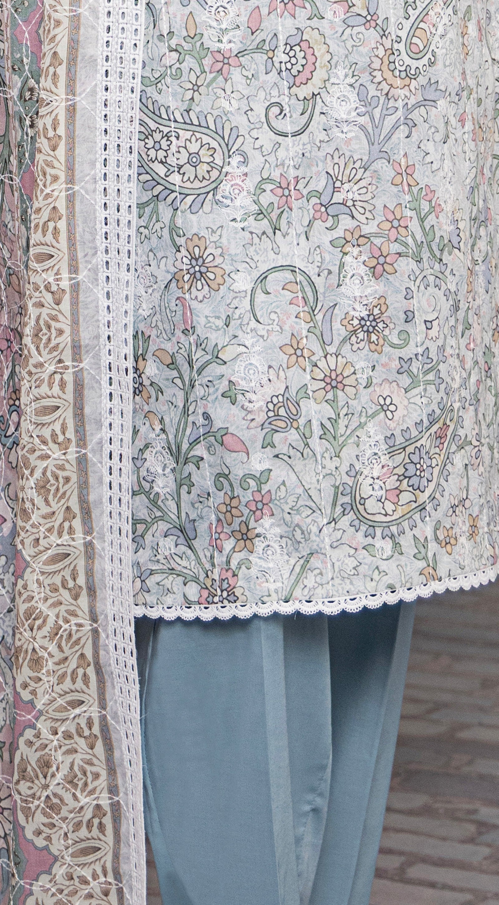 HZ Textile Unstitch Dhagakari Embroidered Collection 2025 D-10