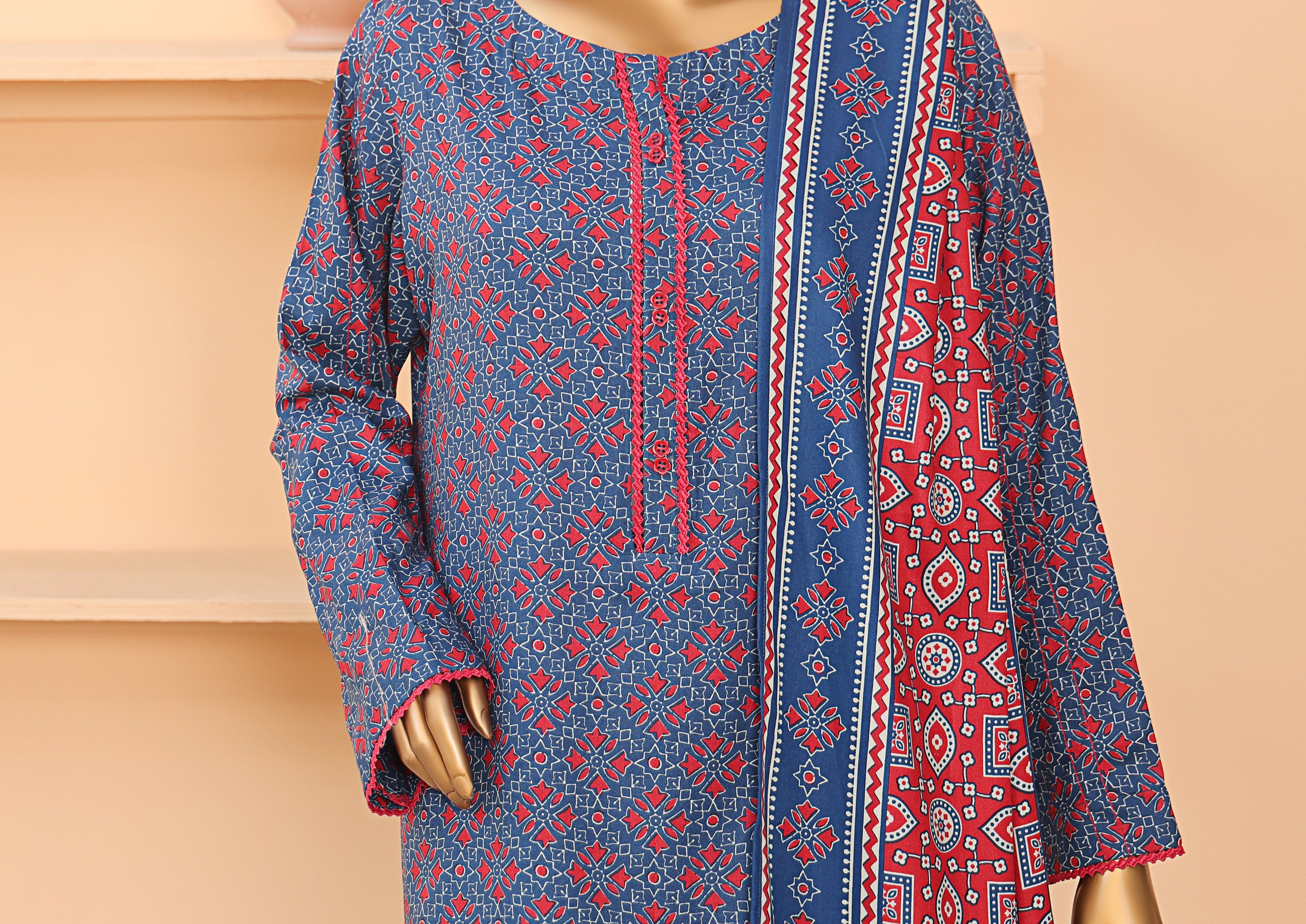 HZ Textile Unstitched Full Suit Linen Wintry Vol-4 Collection 25 D-07