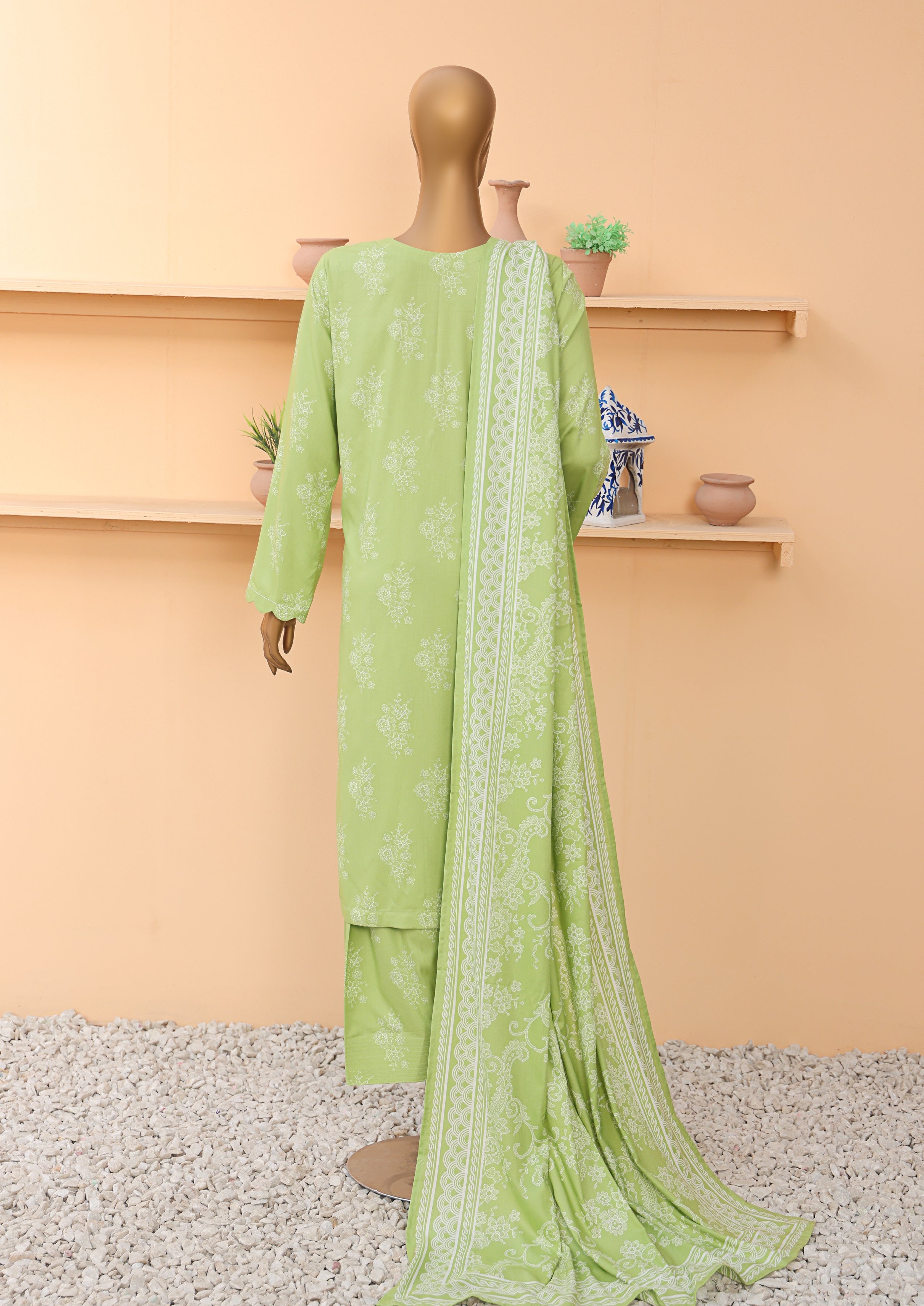 HZ Textile Unstitched Full Suit Linen Wintry Vol-4 Collection 25 D-08